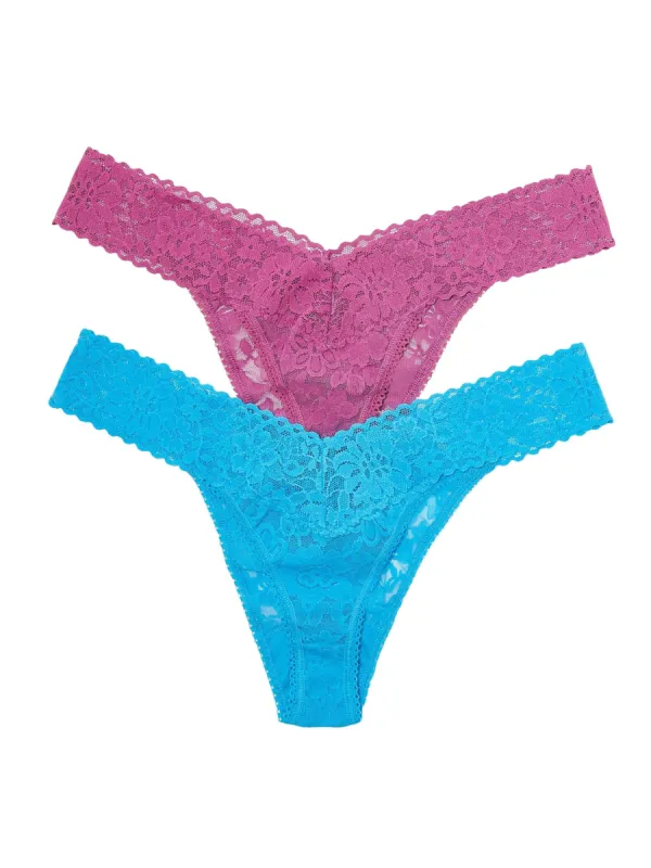 Daily Lace™ Original Rise Thong 2 Pack sold by Hanky Panky