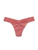 Plus Size Signature Lace Original Rise Thong Pink Sands sold by Hanky Panky