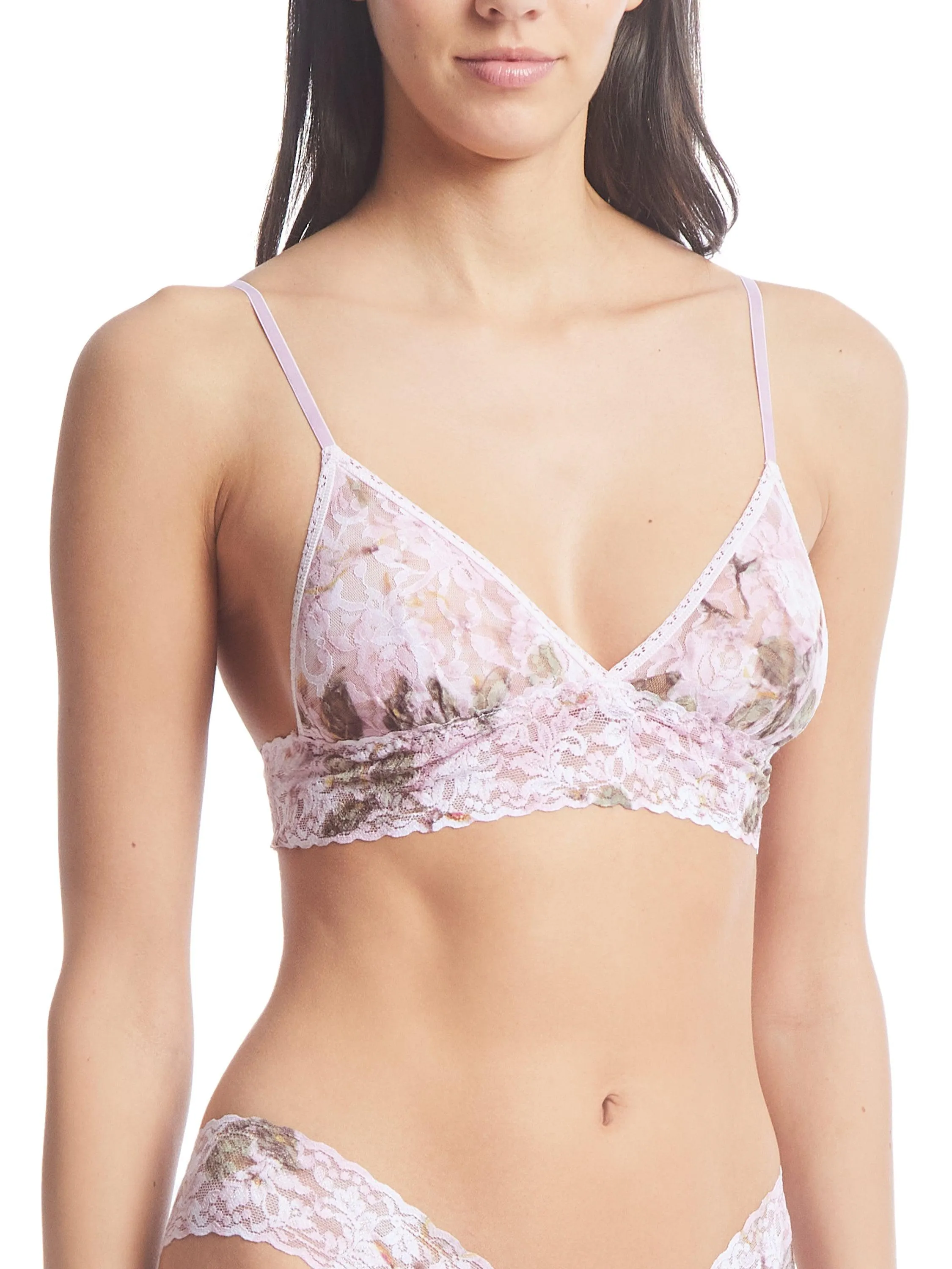 Printed Signature Lace Padded Triangle Bralette Antique Lily sold by Hanky Panky product image thumbnail 2