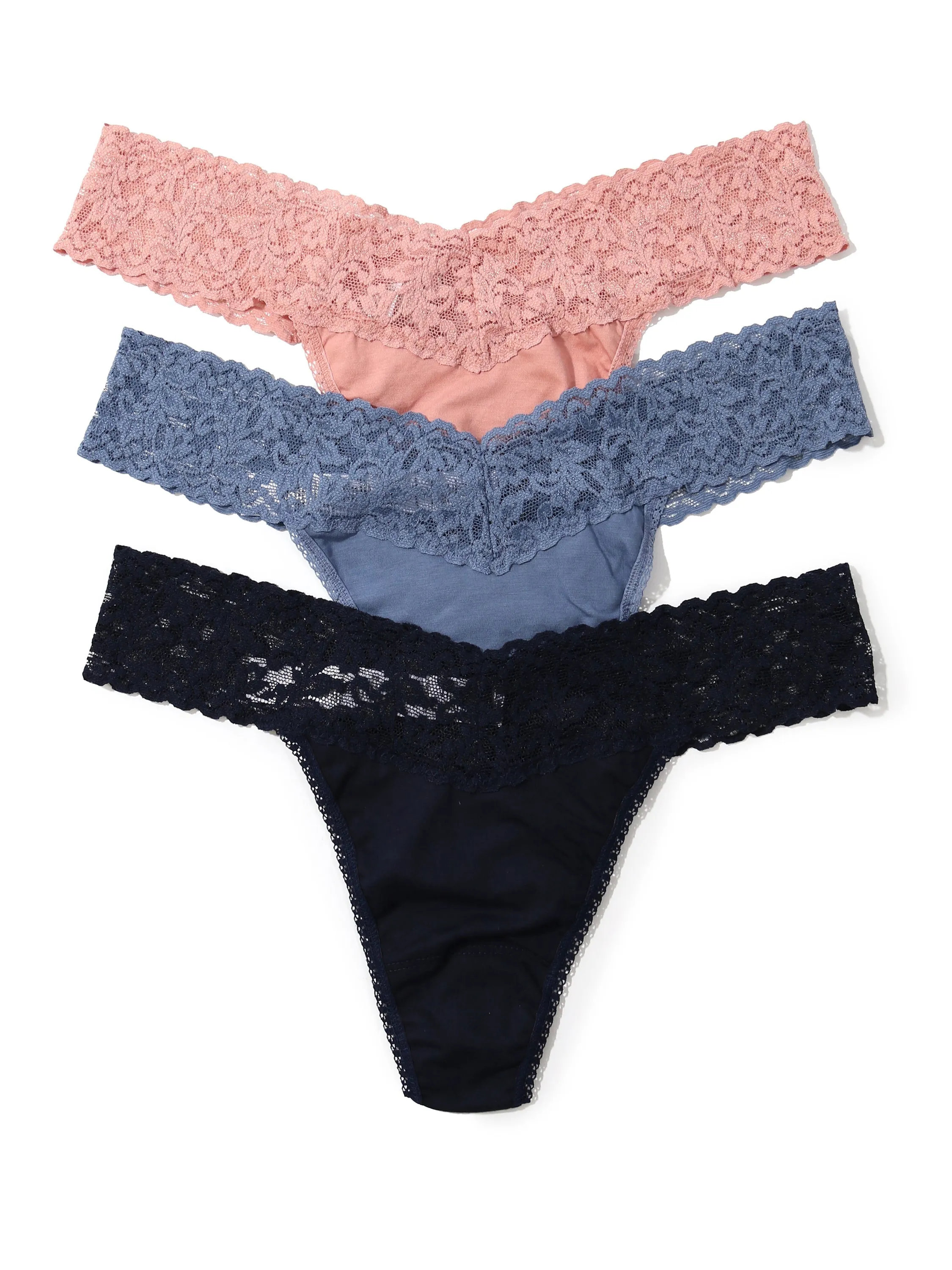 3 Pack Supima® Cotton Original Rise Thongs Rooibos sold by Hanky Panky