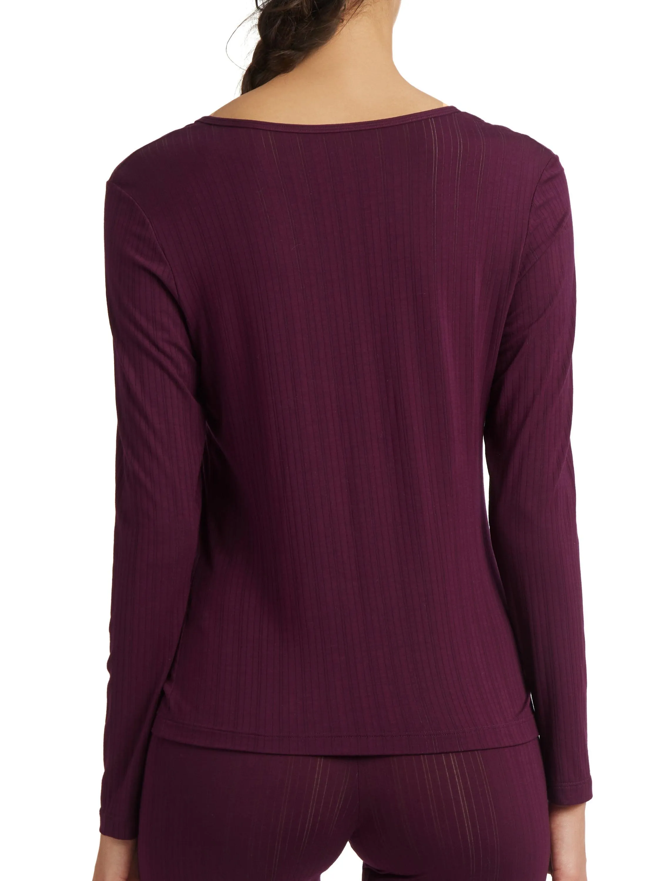 MellowLuxe™ Long Sleeve Top Dried Cherry Red Sale sold by Hanky Panky product image thumbnail 2