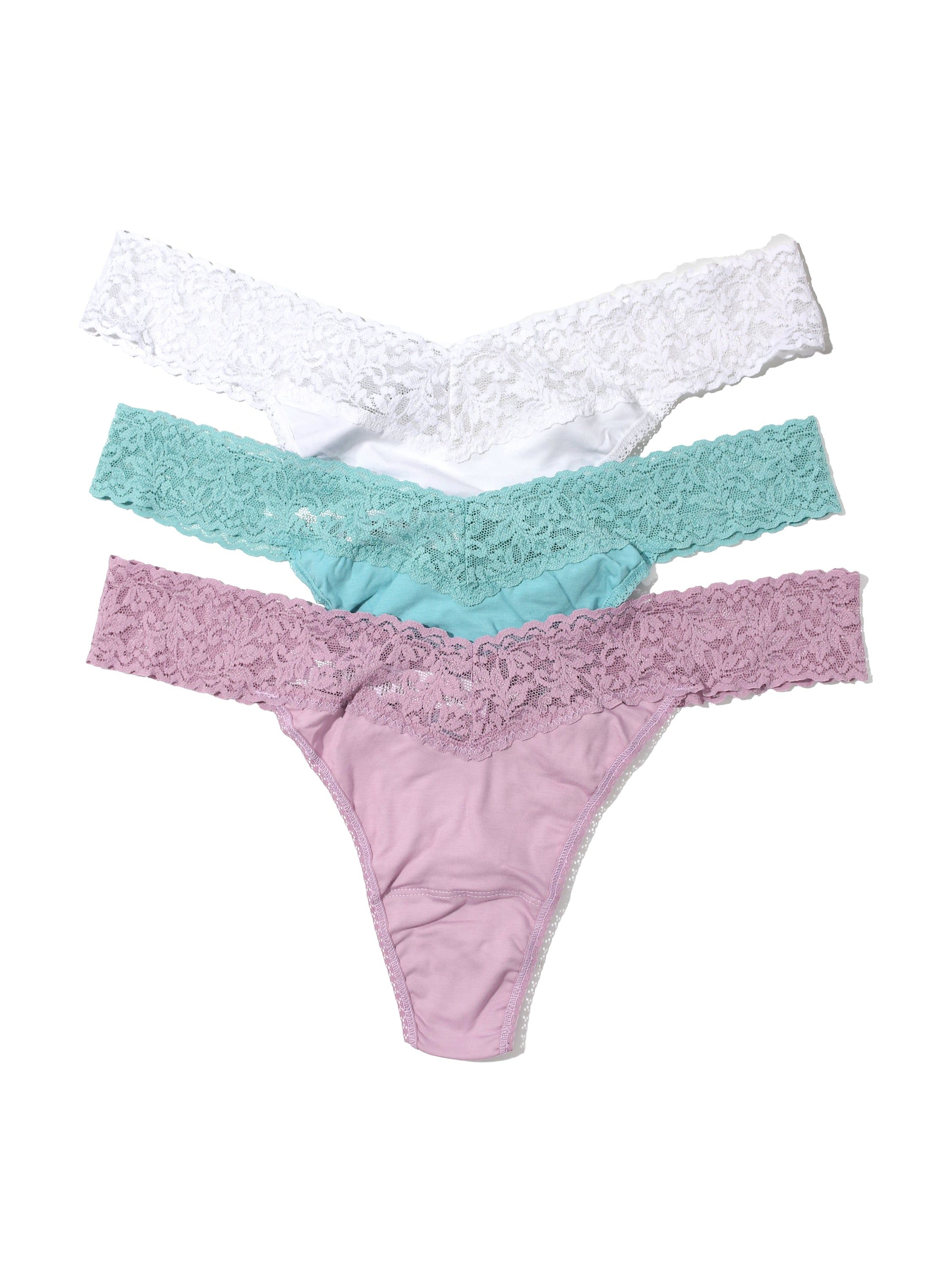 3 Pack Supima® Cotton Plus Size Thongs Sale sold by Hanky Panky