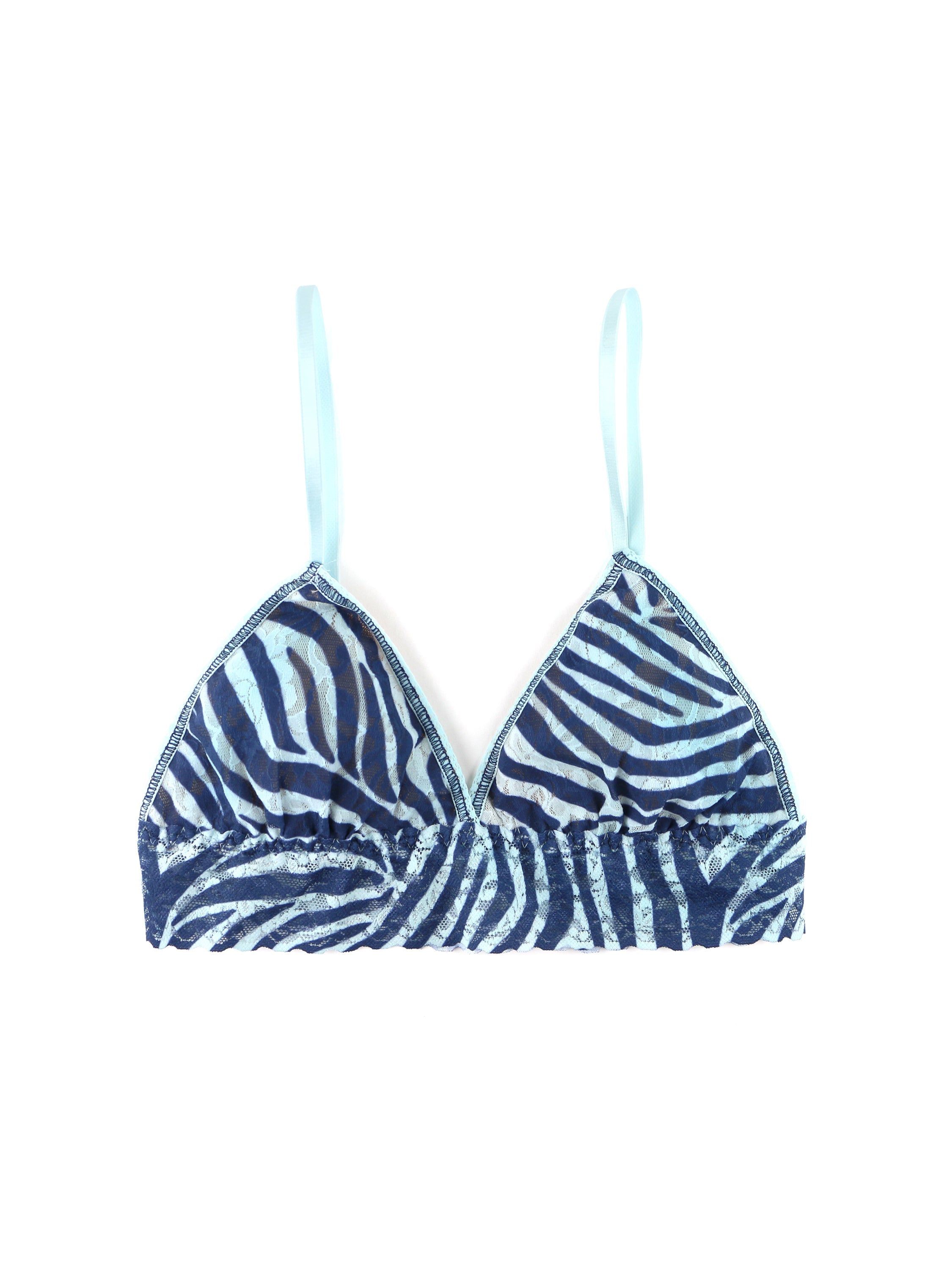 Printed Signature Lace Padded Triangle Bralette Exclusive Sale sold by Hanky Panky