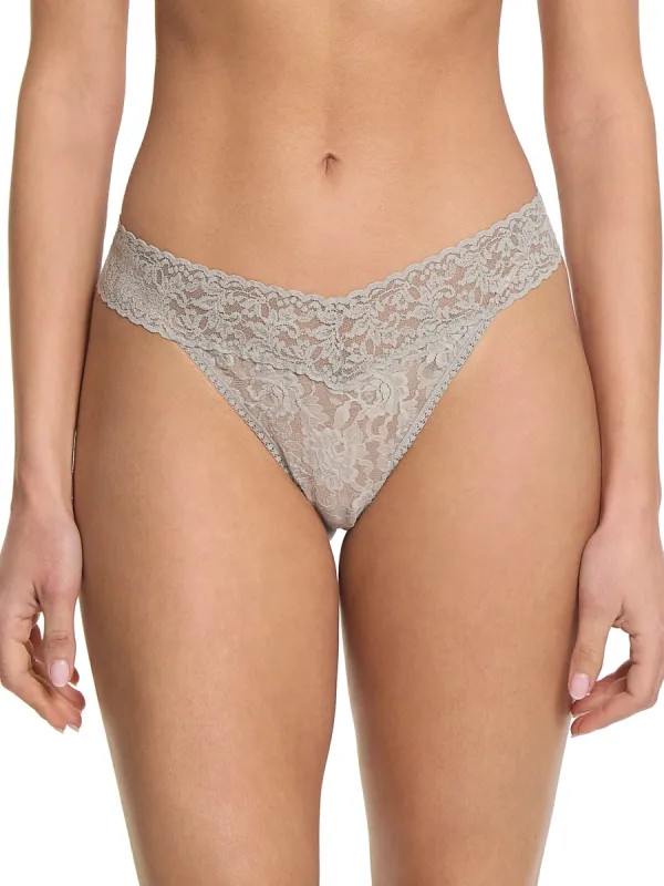 Signature Lace® Original Rise Thong Sleep In Grey sold by Hanky Panky