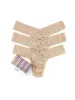 3 Pack Signature Lace® Low Rise Thongs Chai sold by Hanky Panky