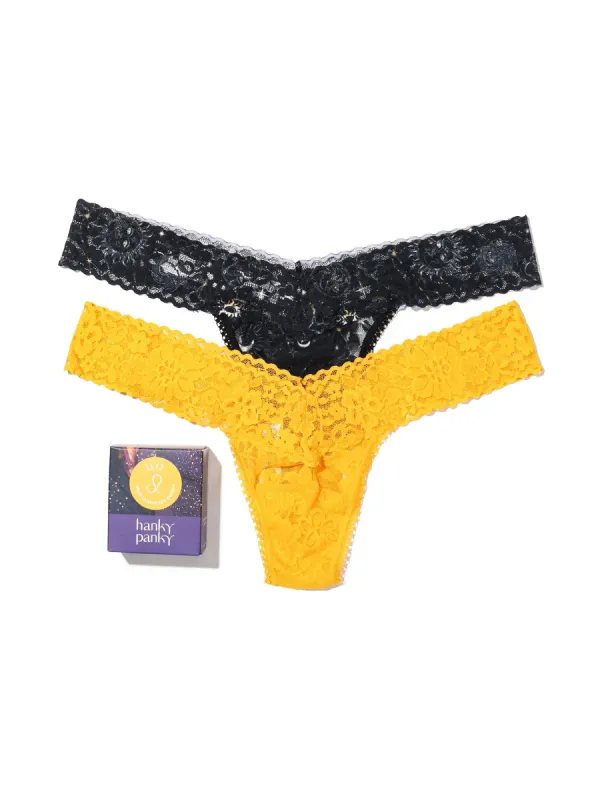 Daily Lace⢠Astrology Low Rise Thong 2 Pack Leo Sale sold by Hanky Panky