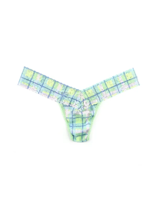 Printed Daily Lace™ Low Rise Thong Hazy Morning Sale sold by Hanky Panky