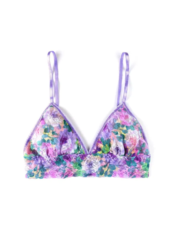 Printed Signature Lace Padded Triangle Bralette Bathe in Petals Sale sold by Hanky Panky