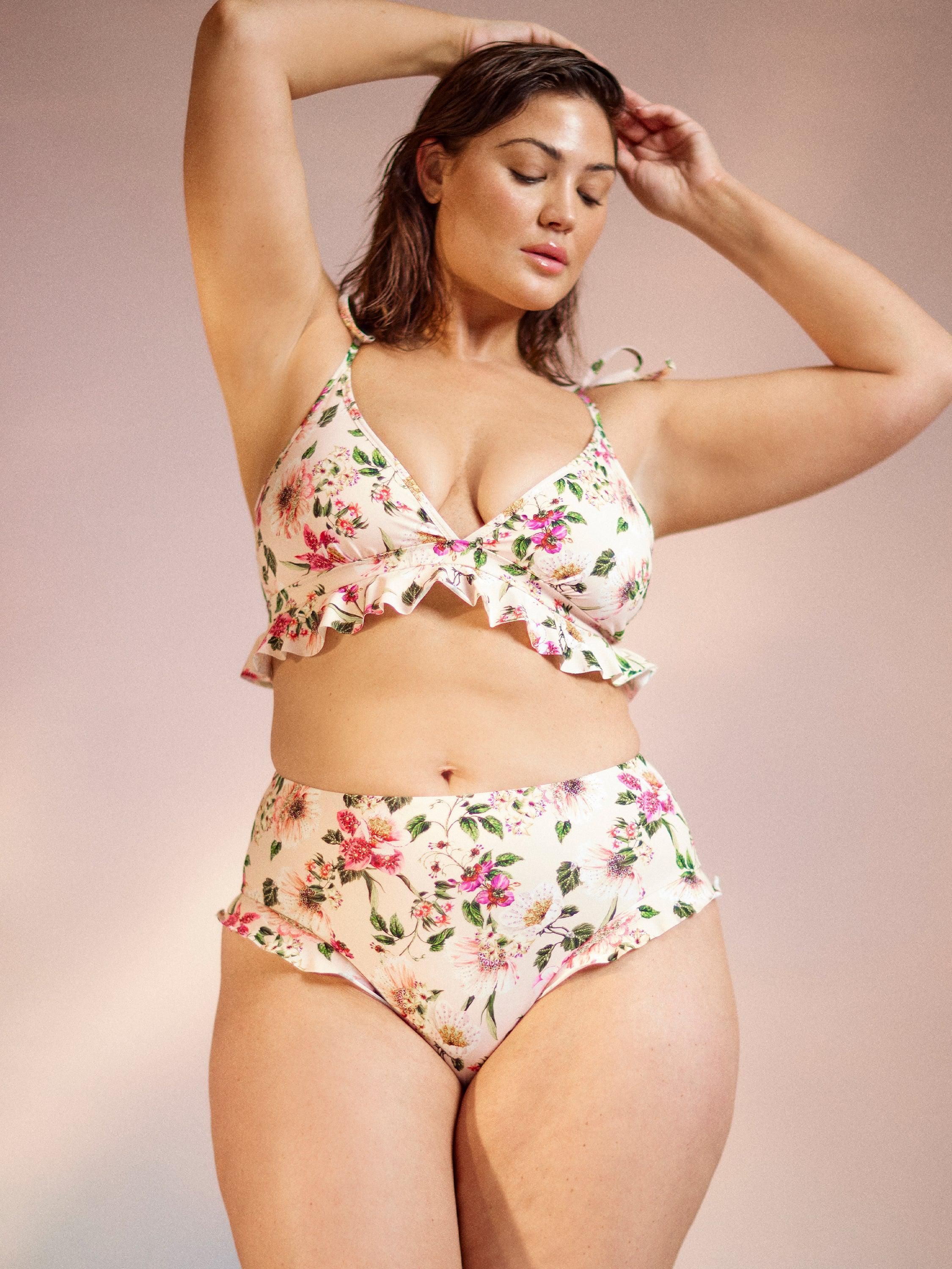Ruffle High Rise Swim Bottom Botanical Treasures sold by Hanky Panky product image thumbnail 4