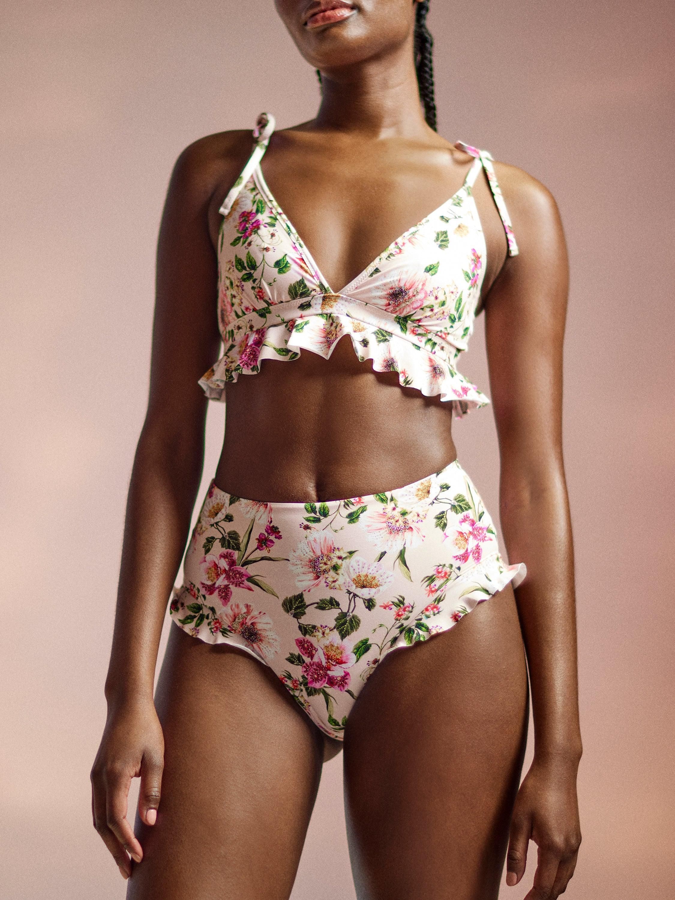 Ruffle High Rise Swim Bottom Botanical Treasures sold by Hanky Panky product image thumbnail 2