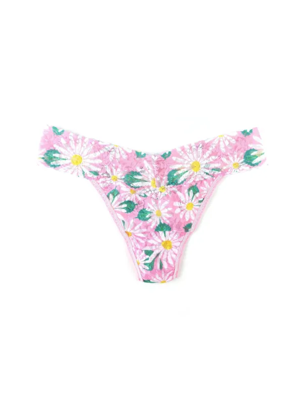 Printed Signature Lace Original Rise Thong Hello Spring Sale sold by Hanky Panky