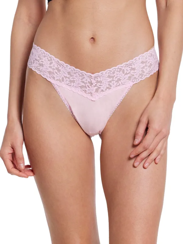 Supima® Cotton Original Rise Thong Bliss Pink sold by Hanky Panky