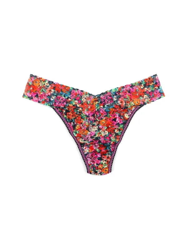 Printed Signature Lace Original Rise Thong Pashley Manor Gardens Sale sold by Hanky Panky