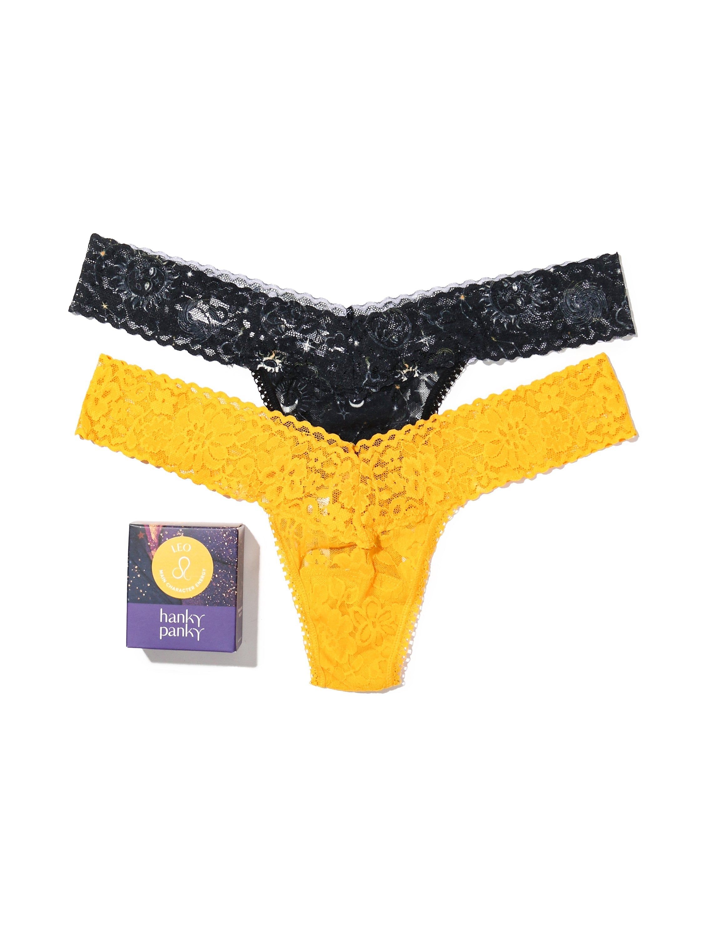 Daily Lace™ Astrology Low Rise Thong 2 Pack Leo Sale sold by Hanky Panky