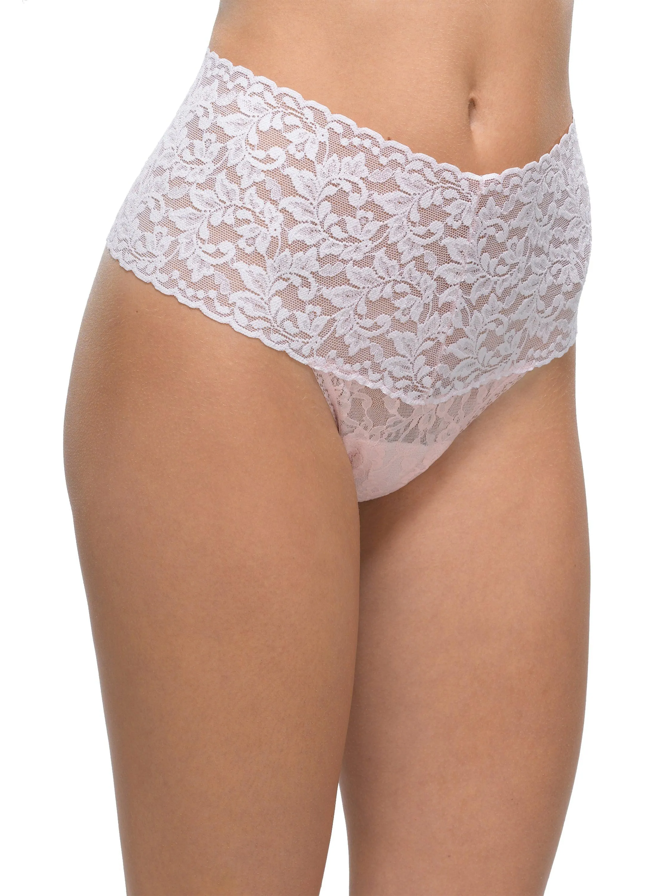 Retro Lace Thong Bliss Pink sold by Hanky Panky product image thumbnail 4