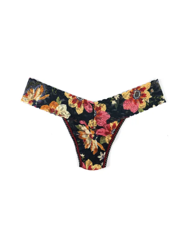 Printed Signature Lace Low Rise Thong Autumn Bloom Sale sold by Hanky Panky