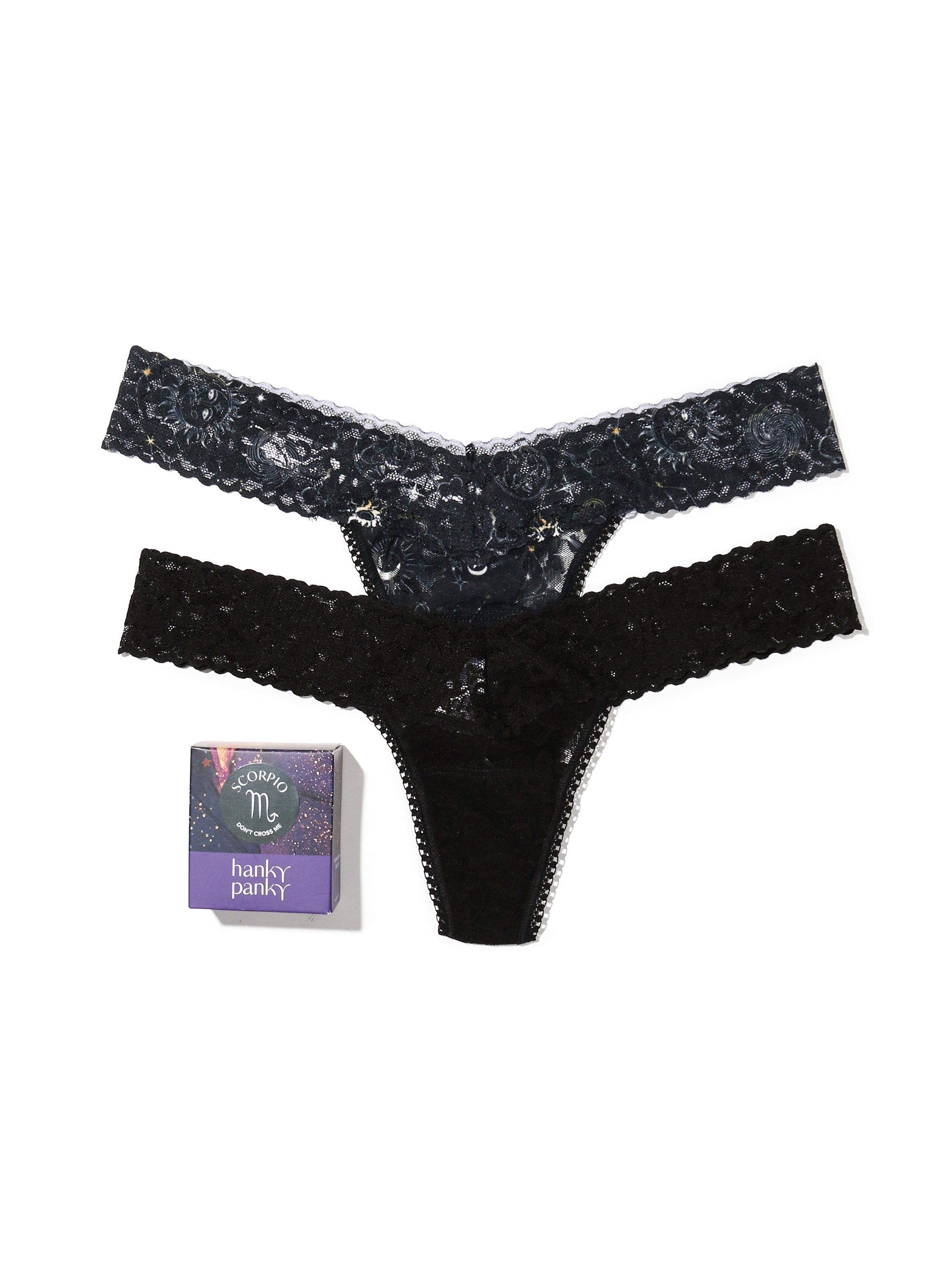 Daily Lace™ Astrology Low Rise Thong 2 Pack Scorpio Sale sold by Hanky Panky
