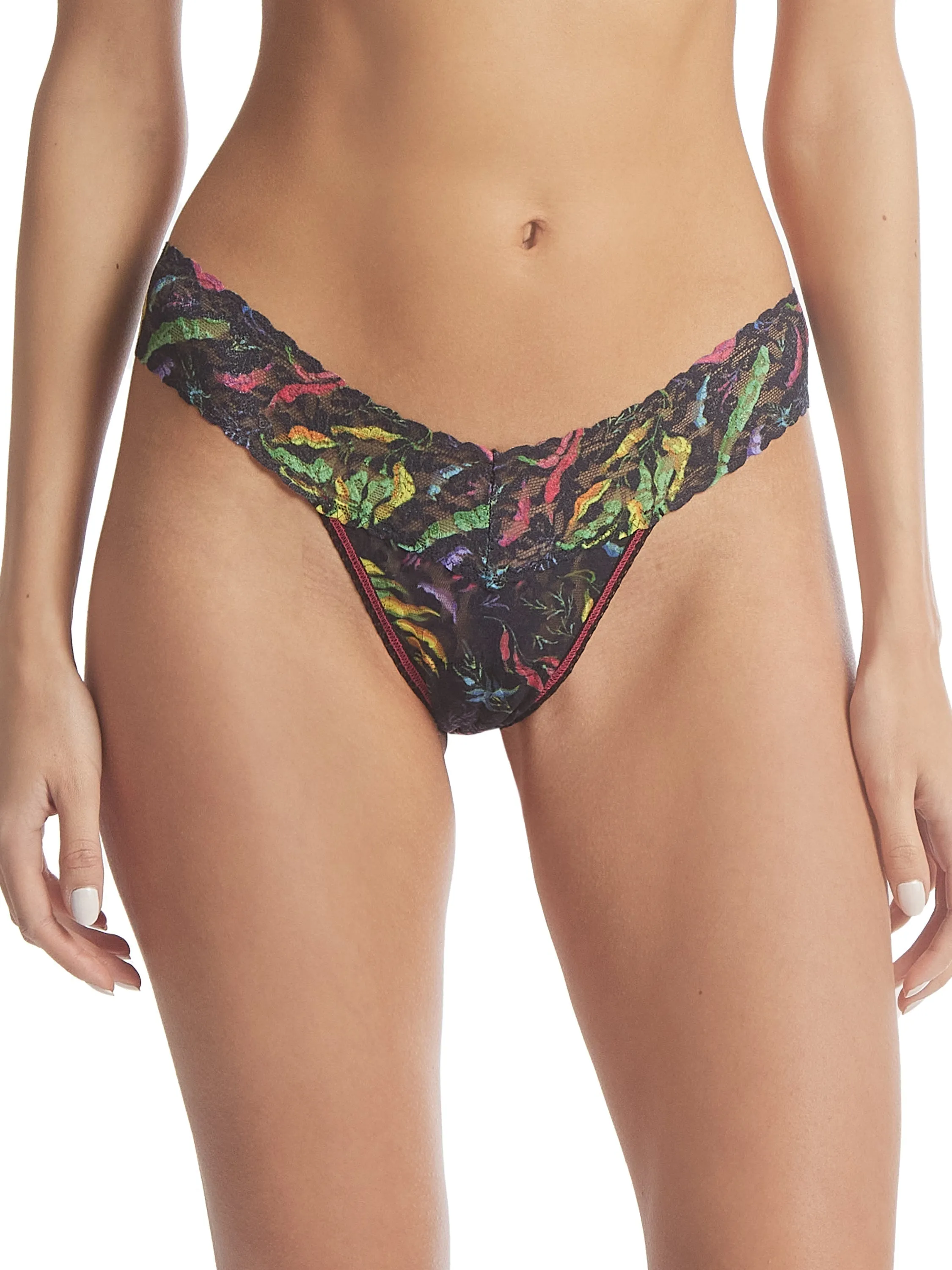 Printed Signature Lace Low Rise Thong Floating Sale sold by Hanky Panky