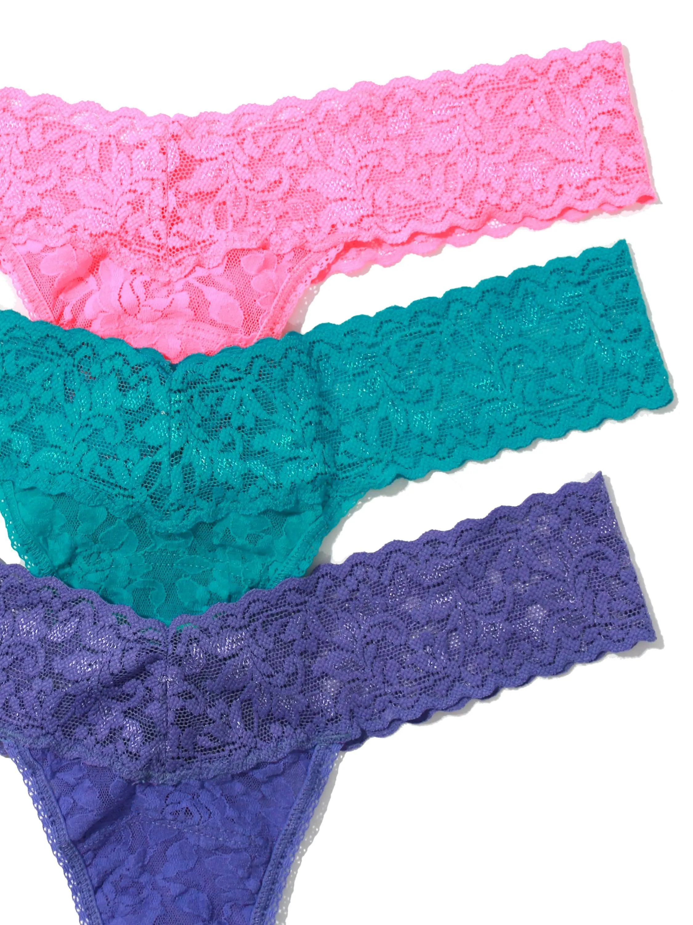 Holiday 3 Pack Signature Lace Low Rise Thongs sold by Hanky Panky product image thumbnail 2