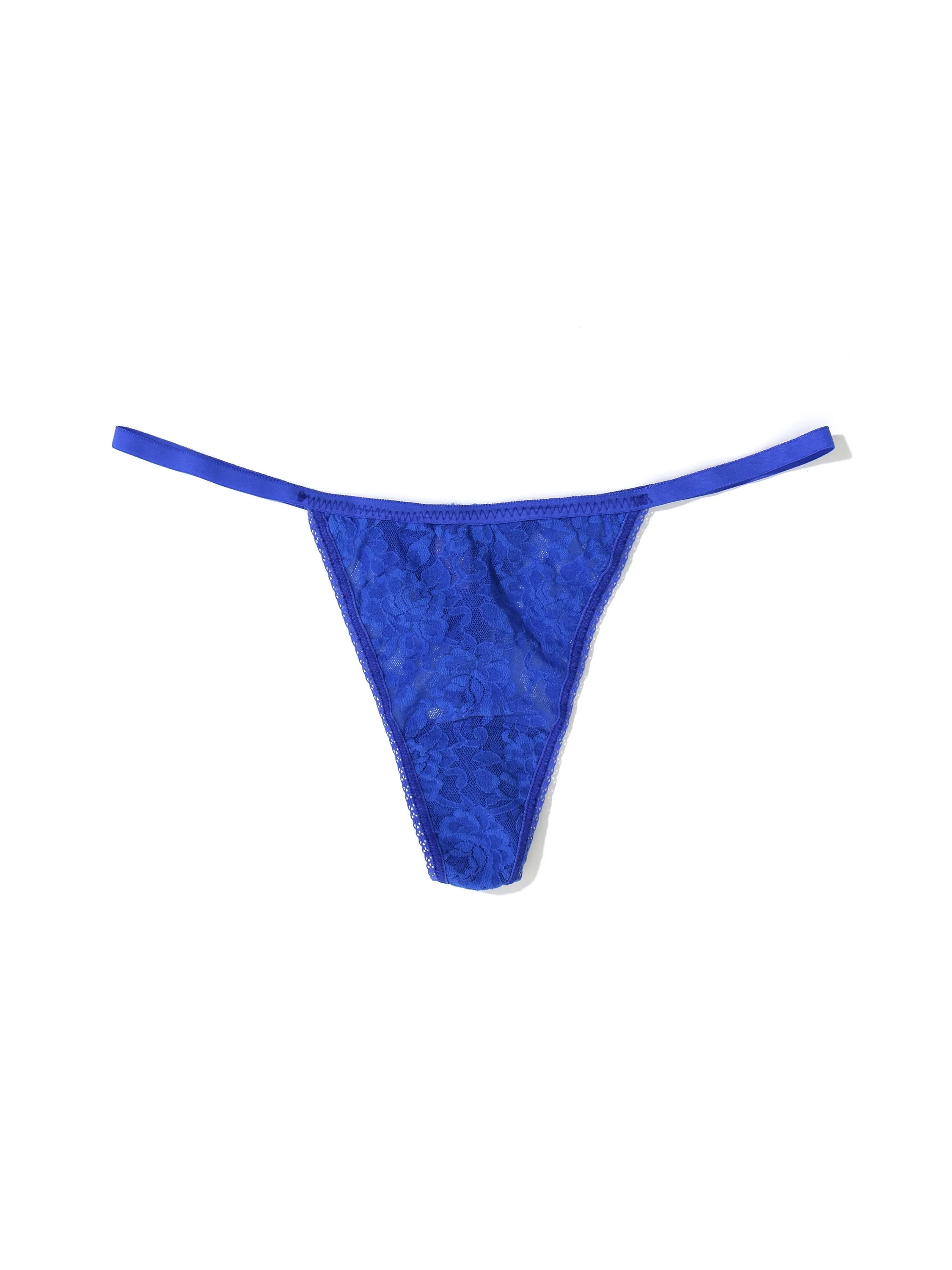 Signature Lace High Rise G-String Blue Solace sold by Hanky Panky