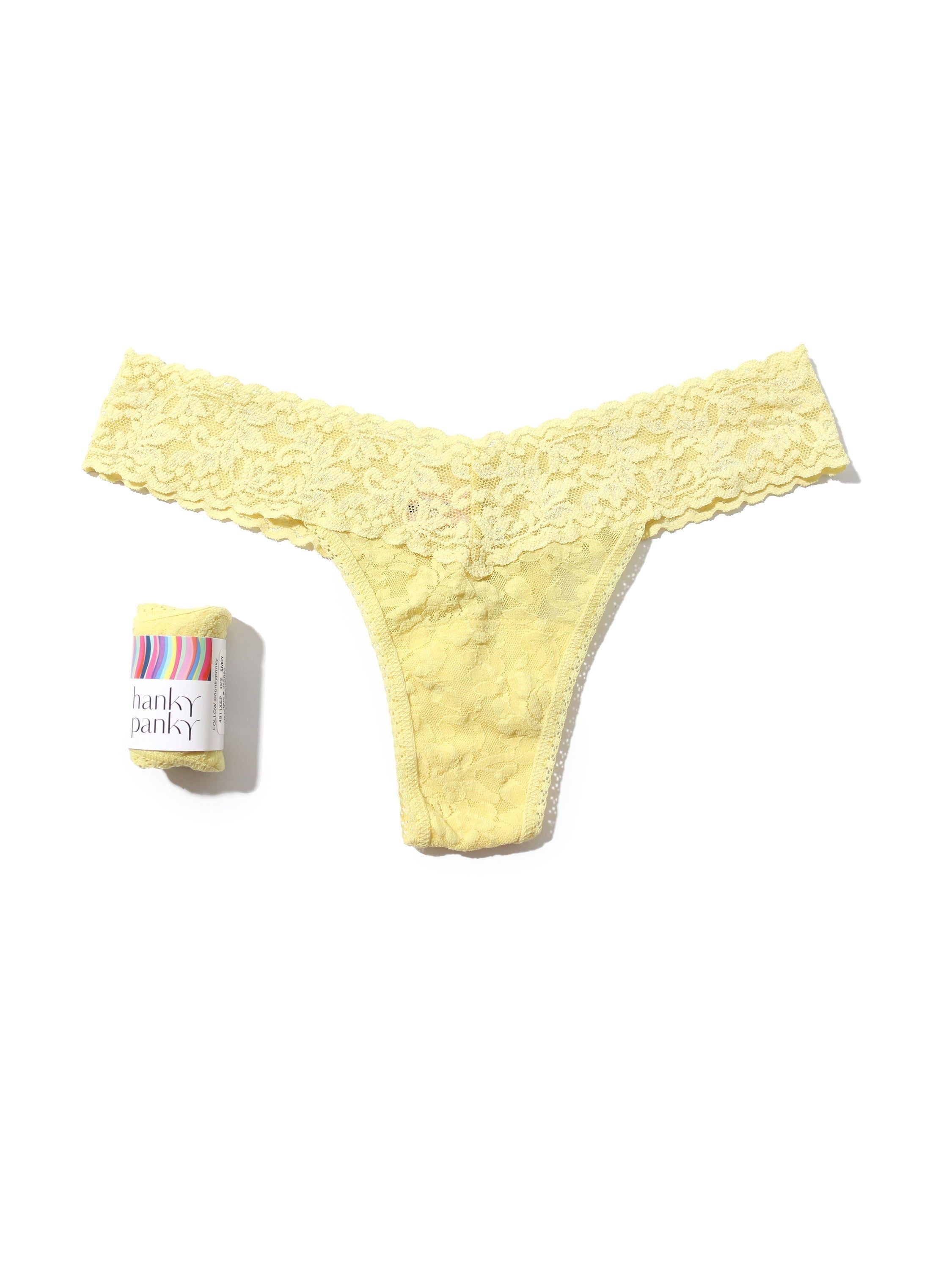 Petite Size Signature Lace Low Rise Thong sold by Hanky Panky product image thumbnail 3