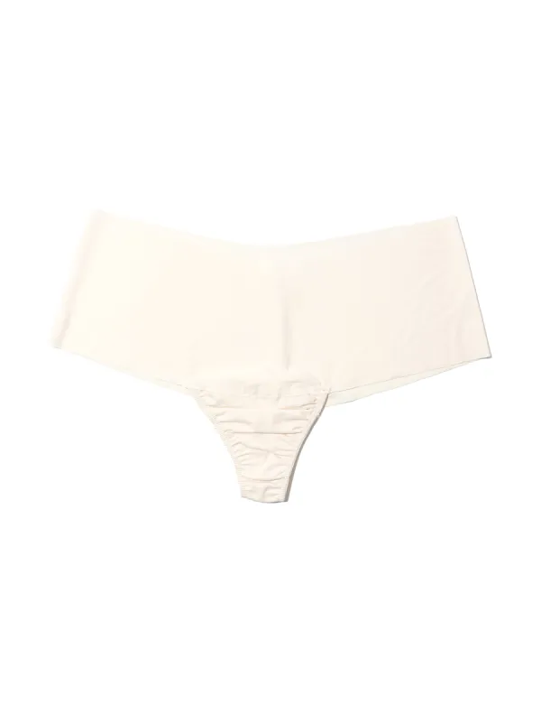 Plus Size Breathesoft™ High Rise Thong Linen White sold by Hanky Panky