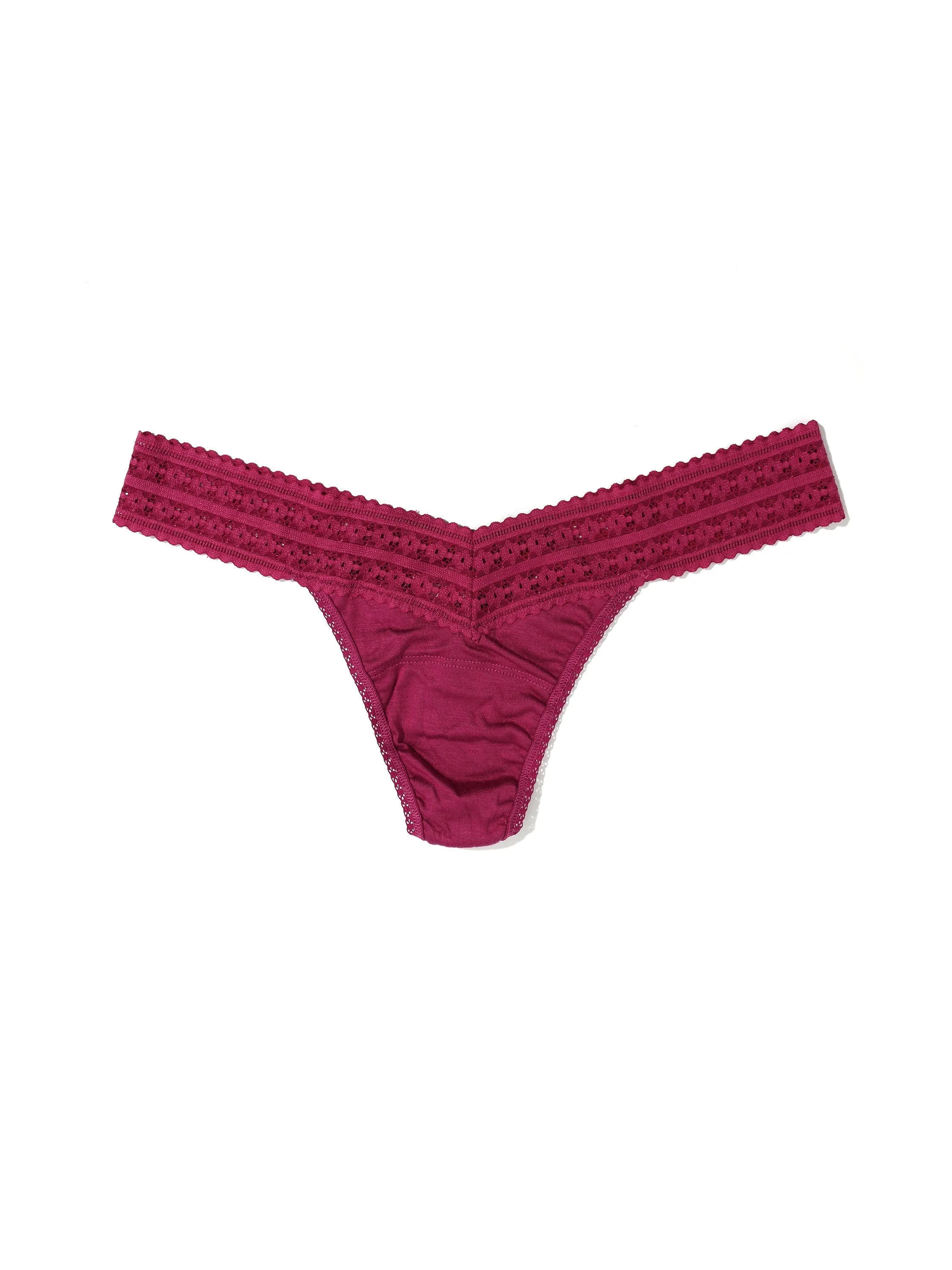 DreamEase™ Low Rise Thong California Raisin Purple sold by Hanky Panky