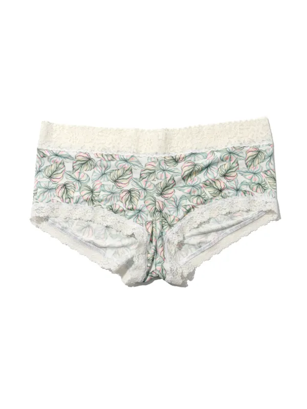 Plus Size DreamEase™ Printed Boyshort Begonia Leaf sold by Hanky Panky