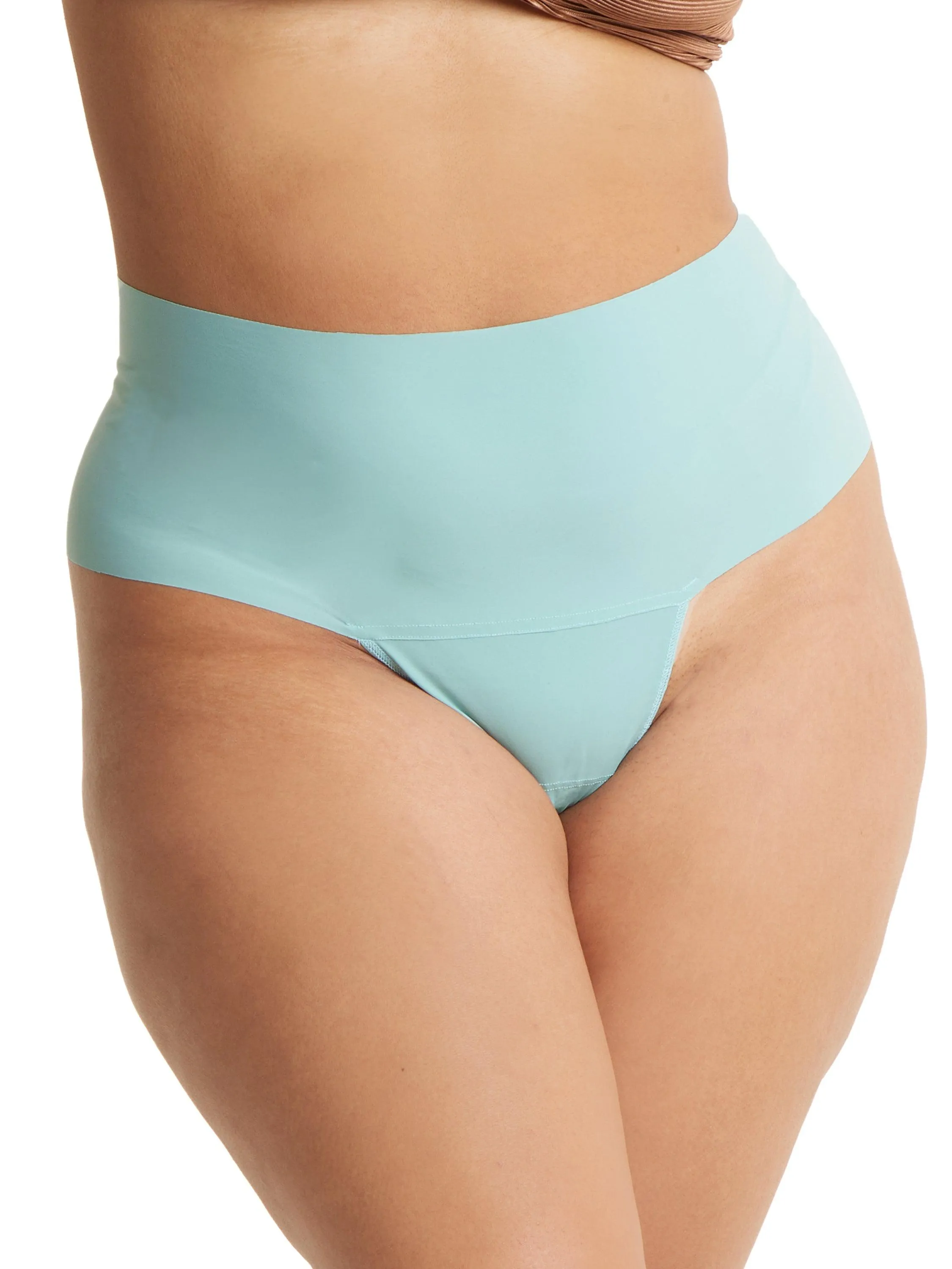 Plus Size BreatheSoft™ High Rise Thong Exclusive Eucalyptus sold by Hanky Panky product image thumbnail 2