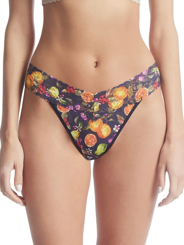 Printed Signature Lace Original Rise Thong Picnic For One Sale sold by Hanky Panky