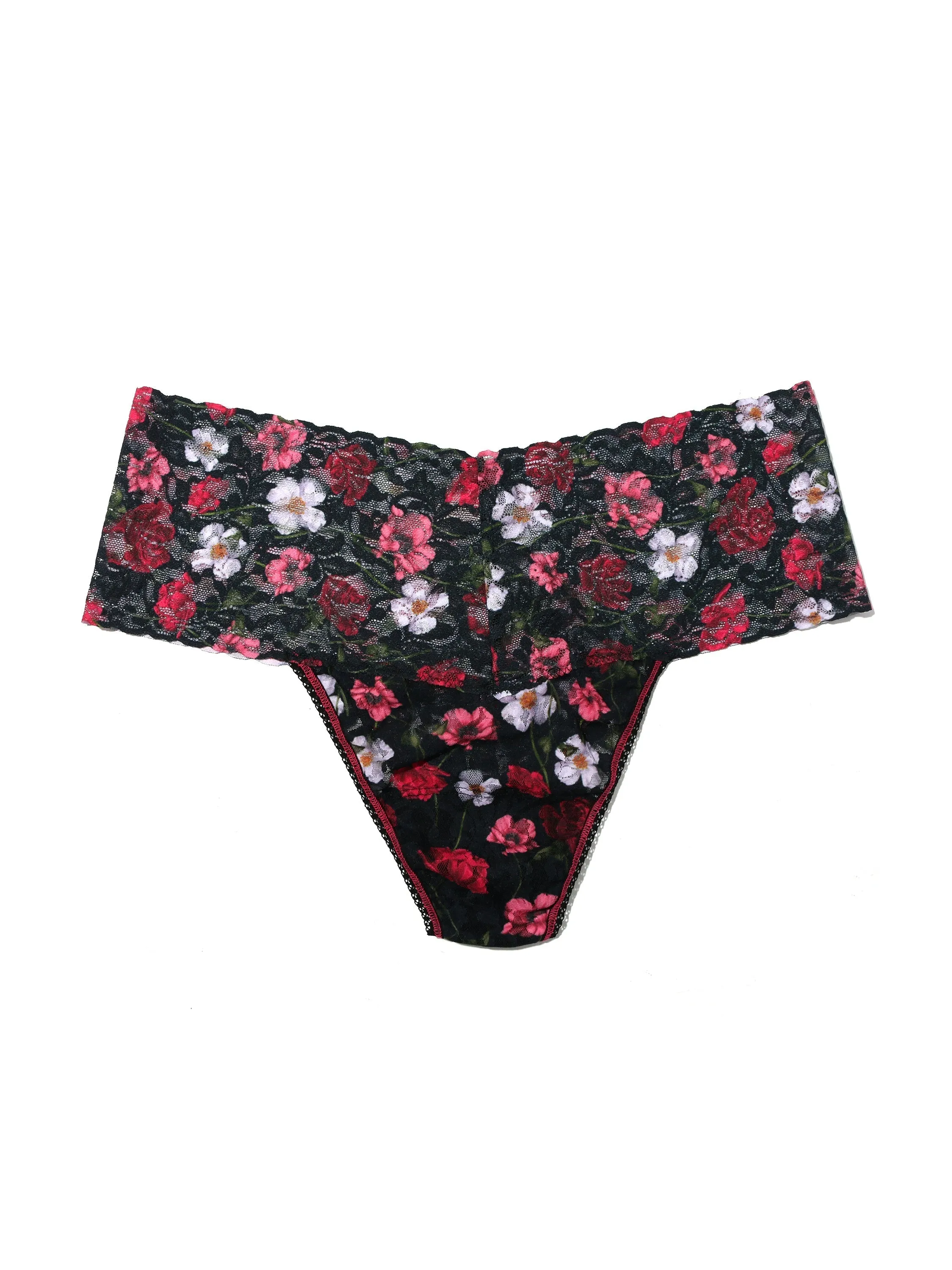 Plus Size Printed Retro Lace Thong Am I Dreaming sold by Hanky Panky