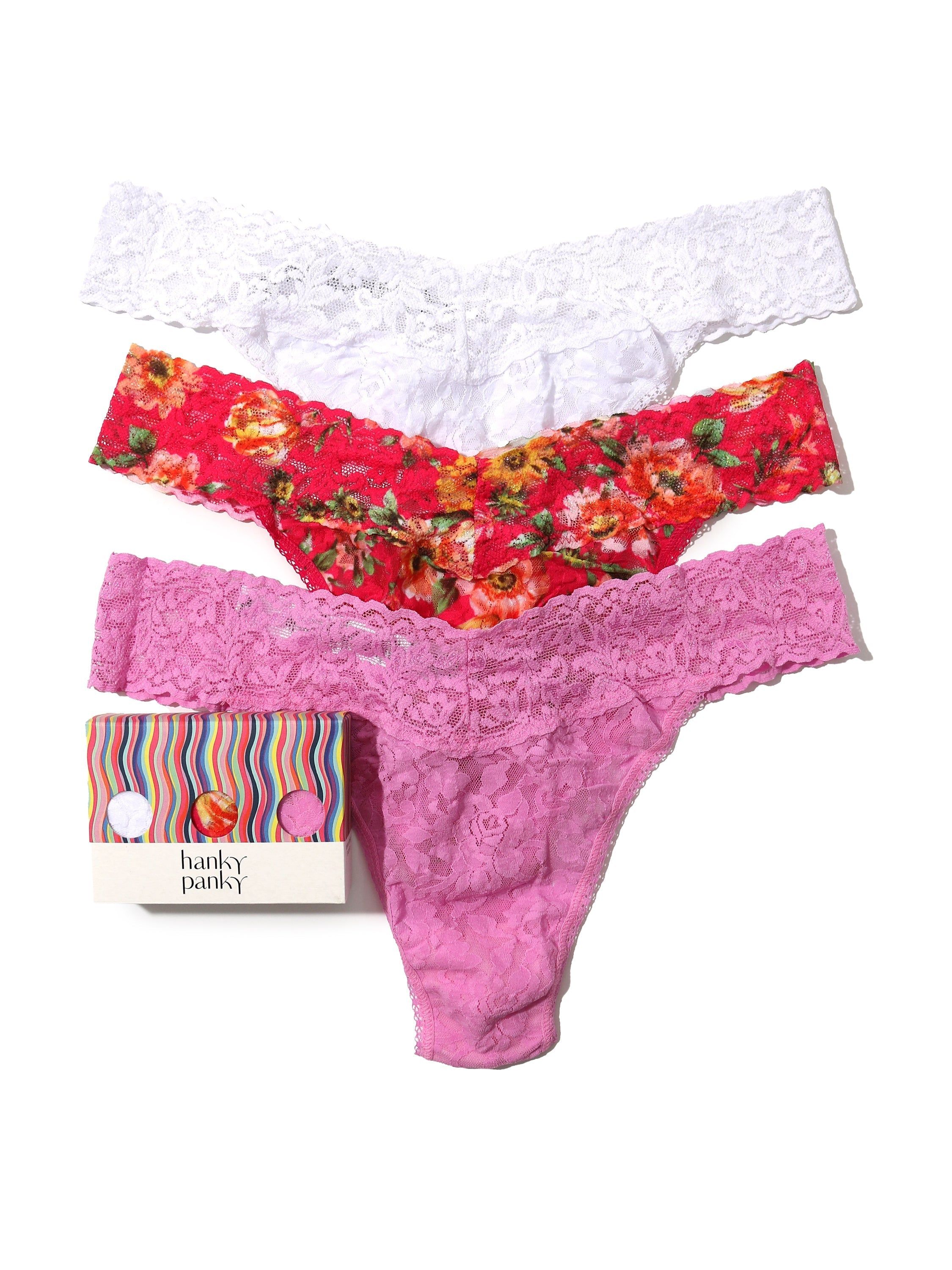 3 Pack Original Rise Thongs Exclusive Sale sold by Hanky Panky