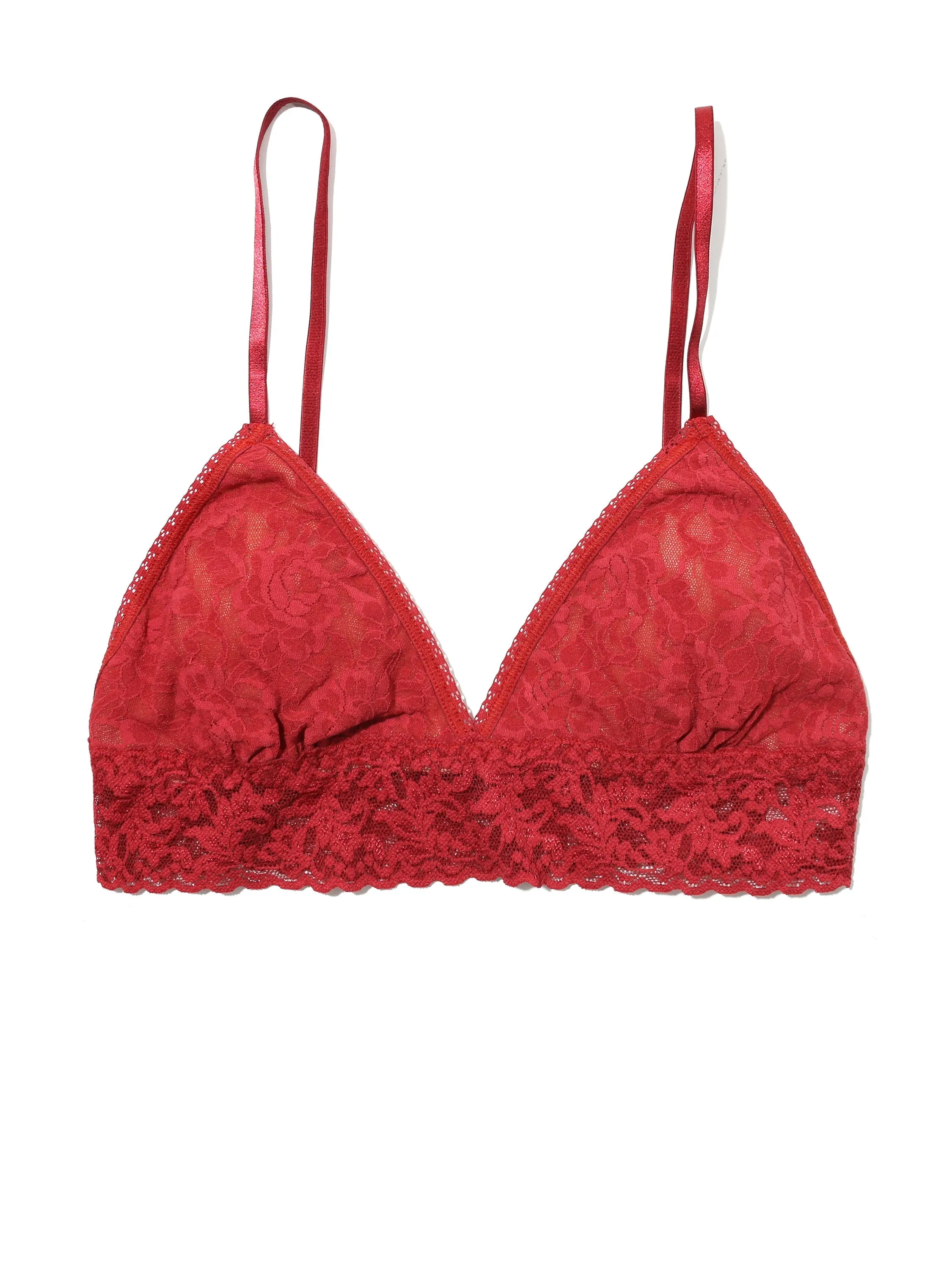 Signature Lace Padded Triangle Bralette Burnt Sienna Red Sale sold by Hanky Panky