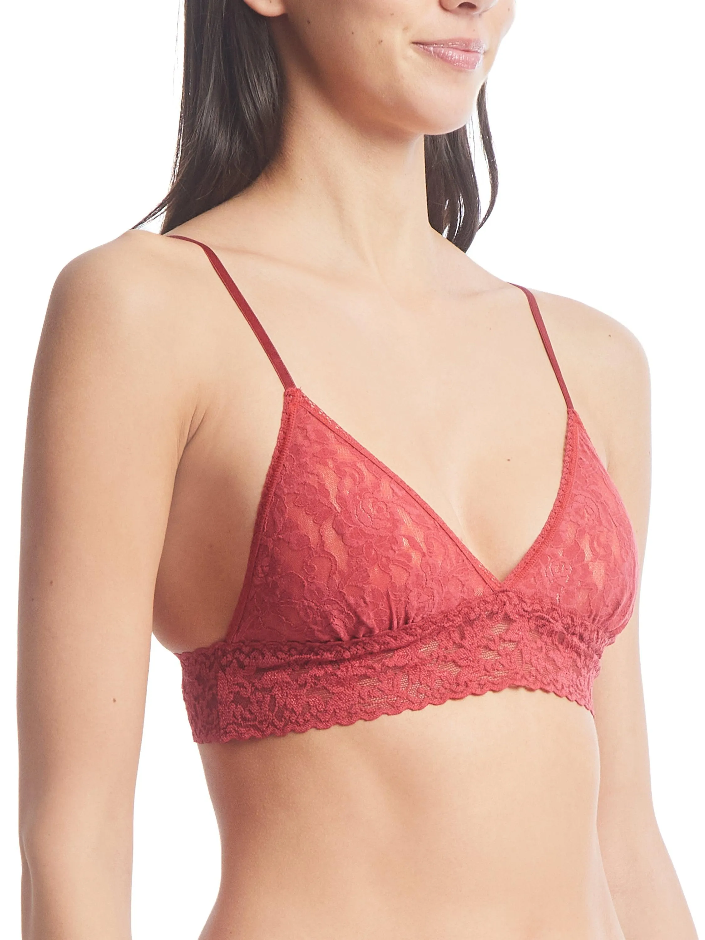 Signature Lace Padded Triangle Bralette Burnt Sienna Red Sale sold by Hanky Panky product image thumbnail 2