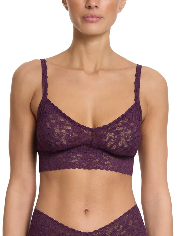 V-Neck Retro Lace Bralette Stone Fruit Purple Sale sold by Hanky Panky
