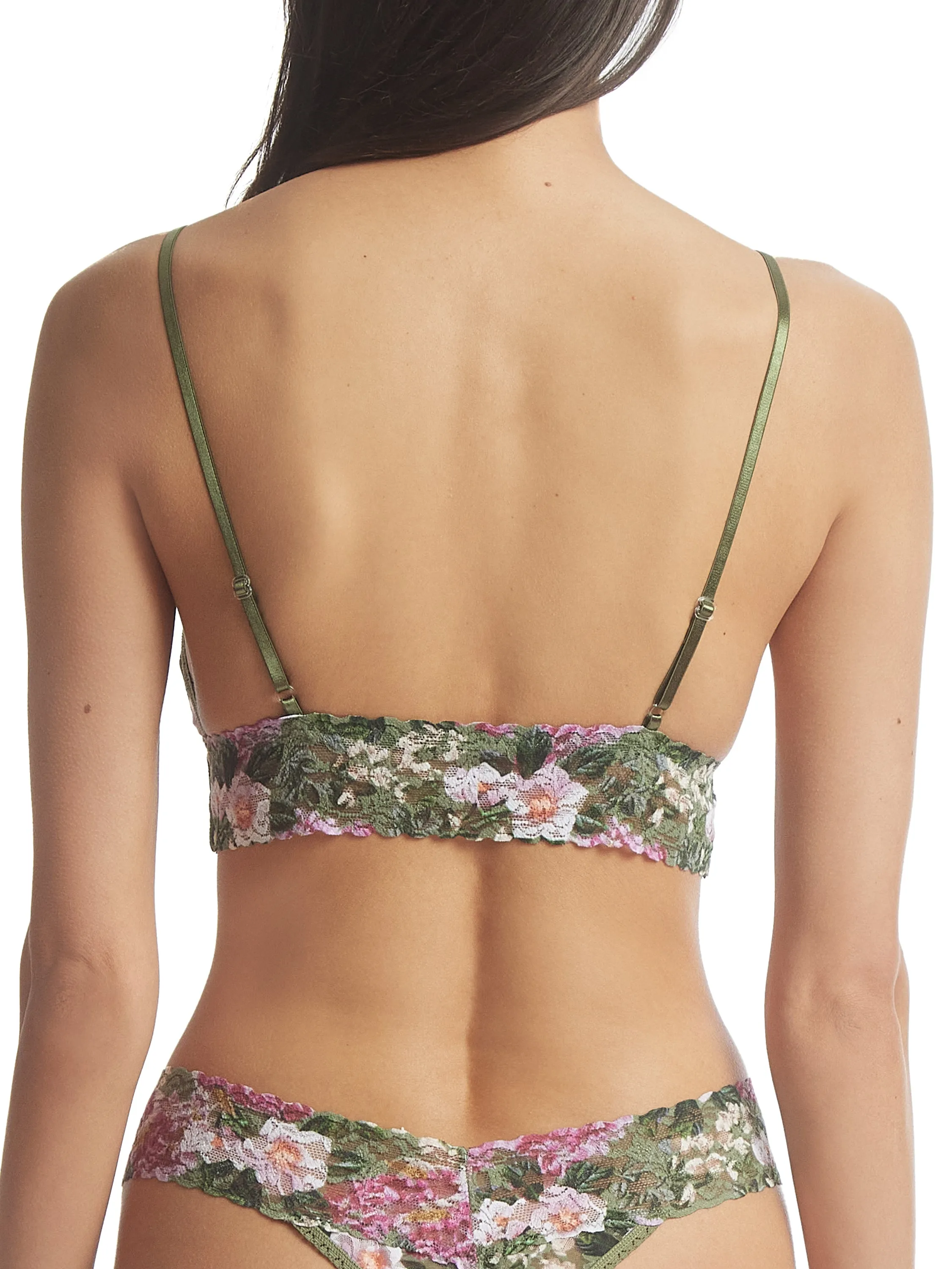 Printed Signature Lace Padded Triangle Bralette Florist Sale sold by Hanky Panky product image thumbnail 3