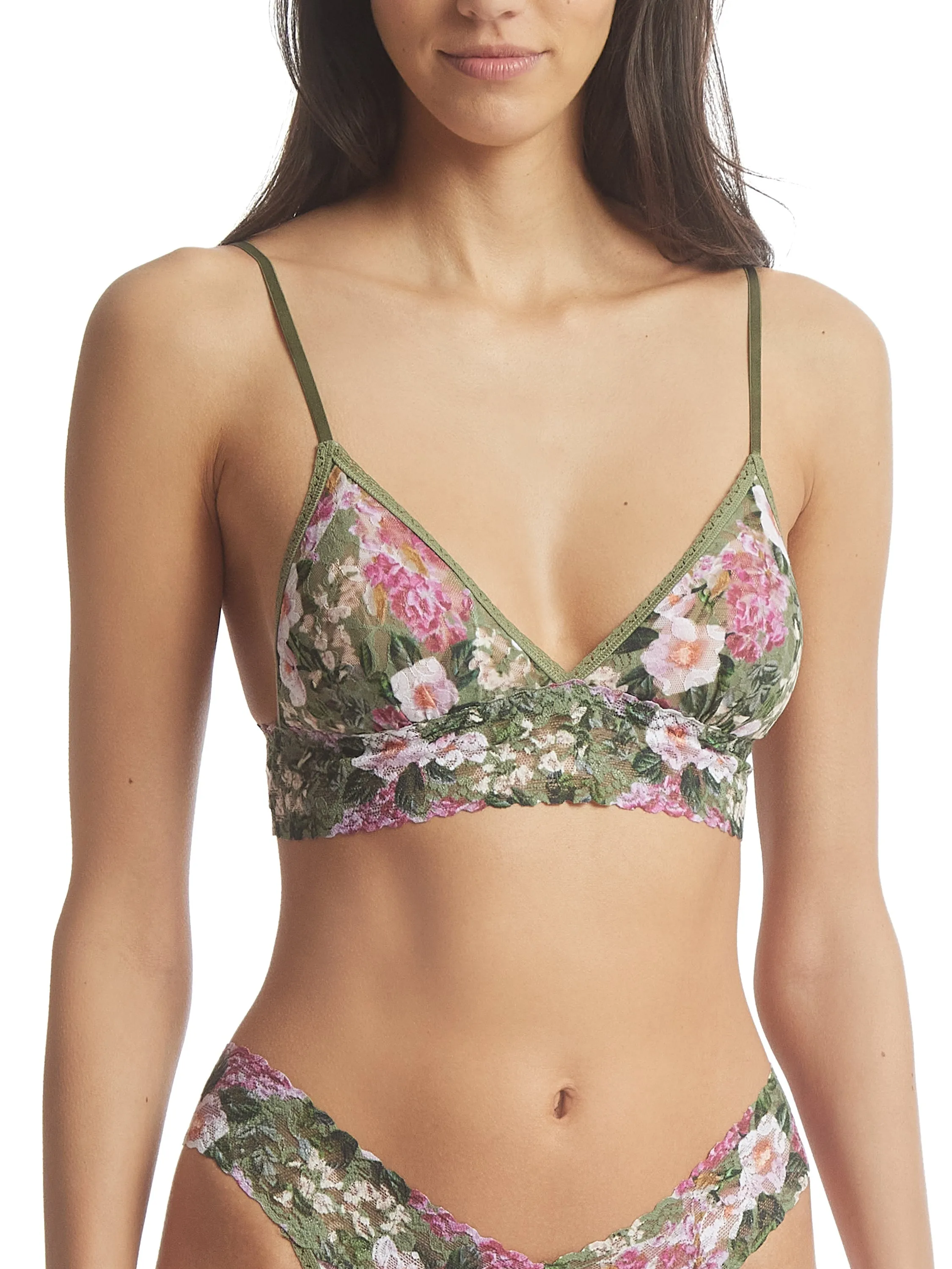 Printed Signature Lace Padded Triangle Bralette Florist Sale sold by Hanky Panky product image thumbnail 2