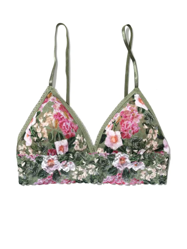 Printed Signature Lace Padded Triangle Bralette Florist Sale sold by Hanky Panky