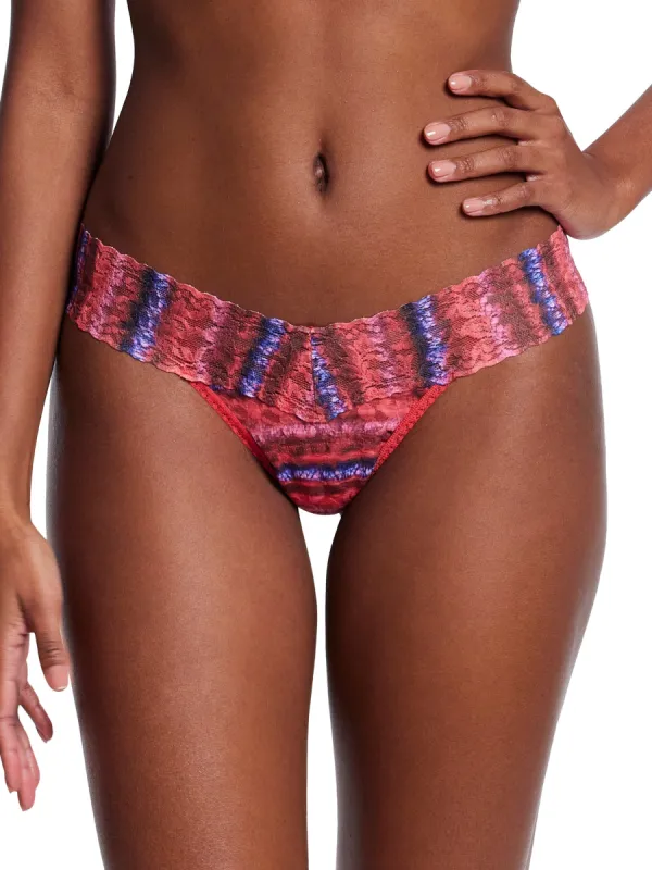 Printed Signature Lace® Low Rise Thong Dip Dye Sale sold by Hanky Panky