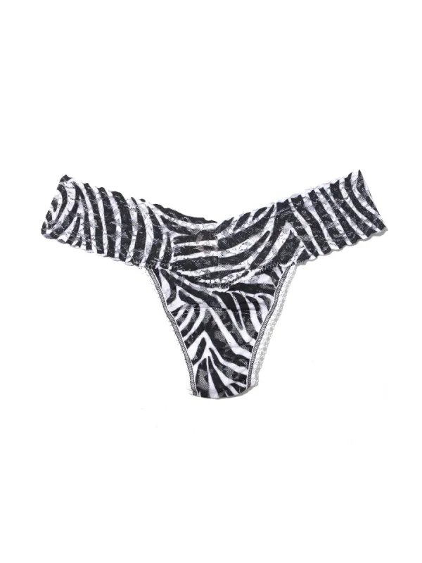 Petite Size Printed Signature Lace Thong A To Zebra Sale sold by Hanky Panky