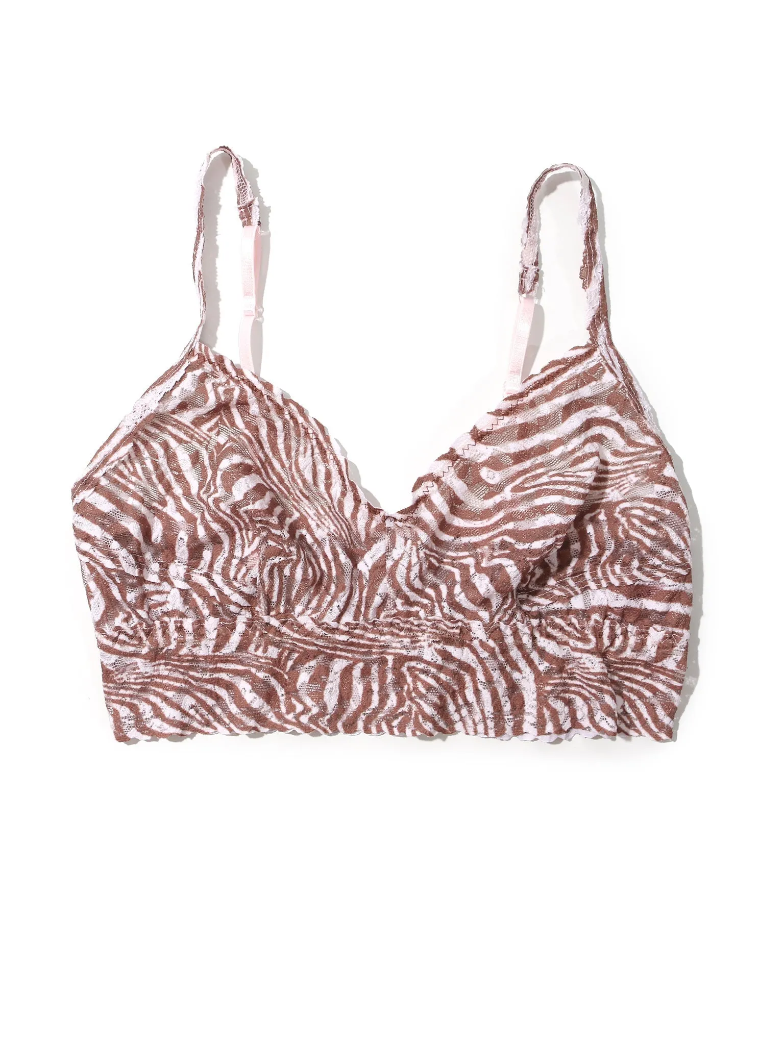 Printed V-Neck Retro Lace Bralette Hide And Seek Sale sold by Hanky Panky product image thumbnail 2