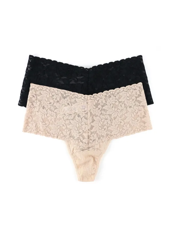 2 Pack Retro Lace Thong sold by Hanky Panky