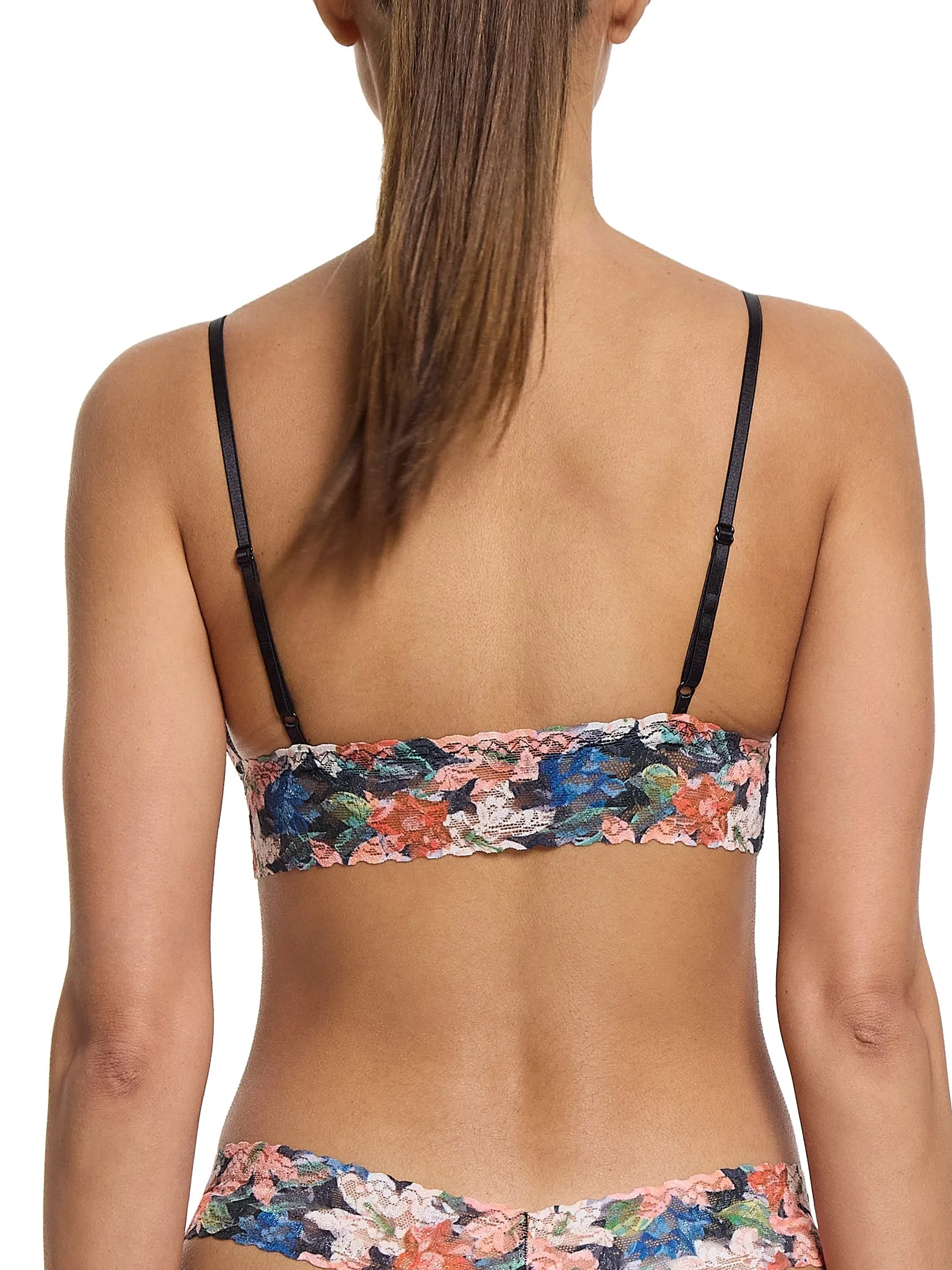 Printed Signature Lace® Padded Triangle Bralette Wonderous Black Sale sold by Hanky Panky product image thumbnail 2