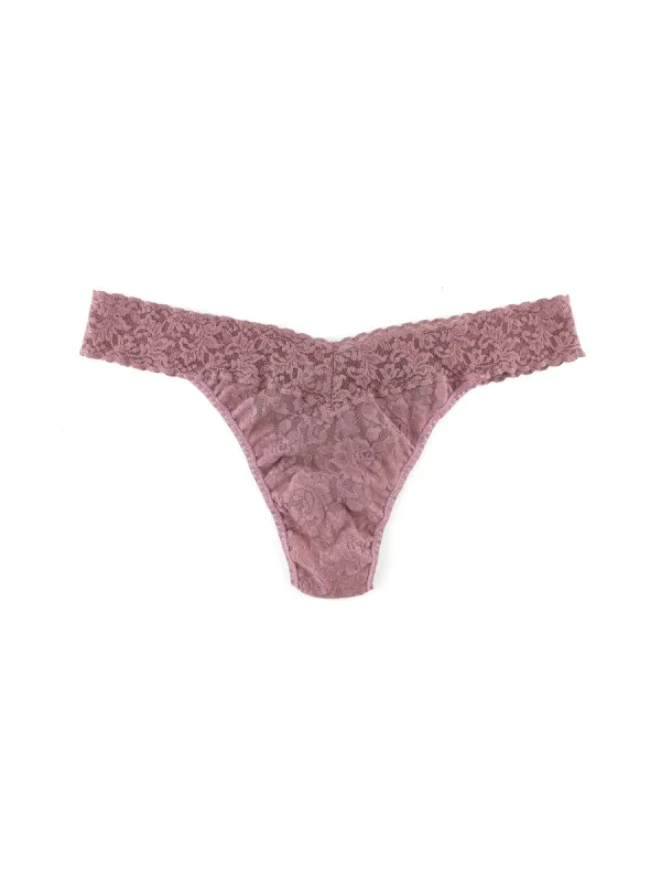 Plus Size Signature Lace® Original Rise Thong Artichoke Heart Purple Sale sold by Hanky Panky