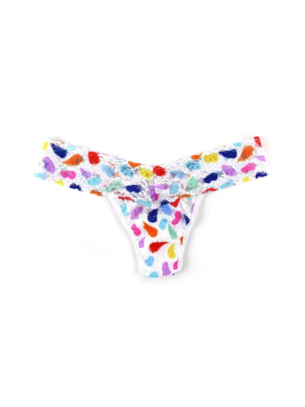 Printed Signature Lace Low Rise Thong Playful Expressions Sale sold by Hanky Panky