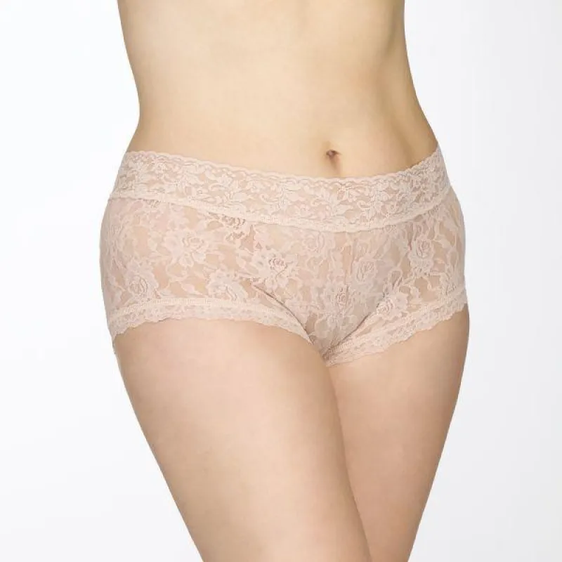 Plus Size Signature Lace® Boyshort Chai Sale sold by Hanky Panky