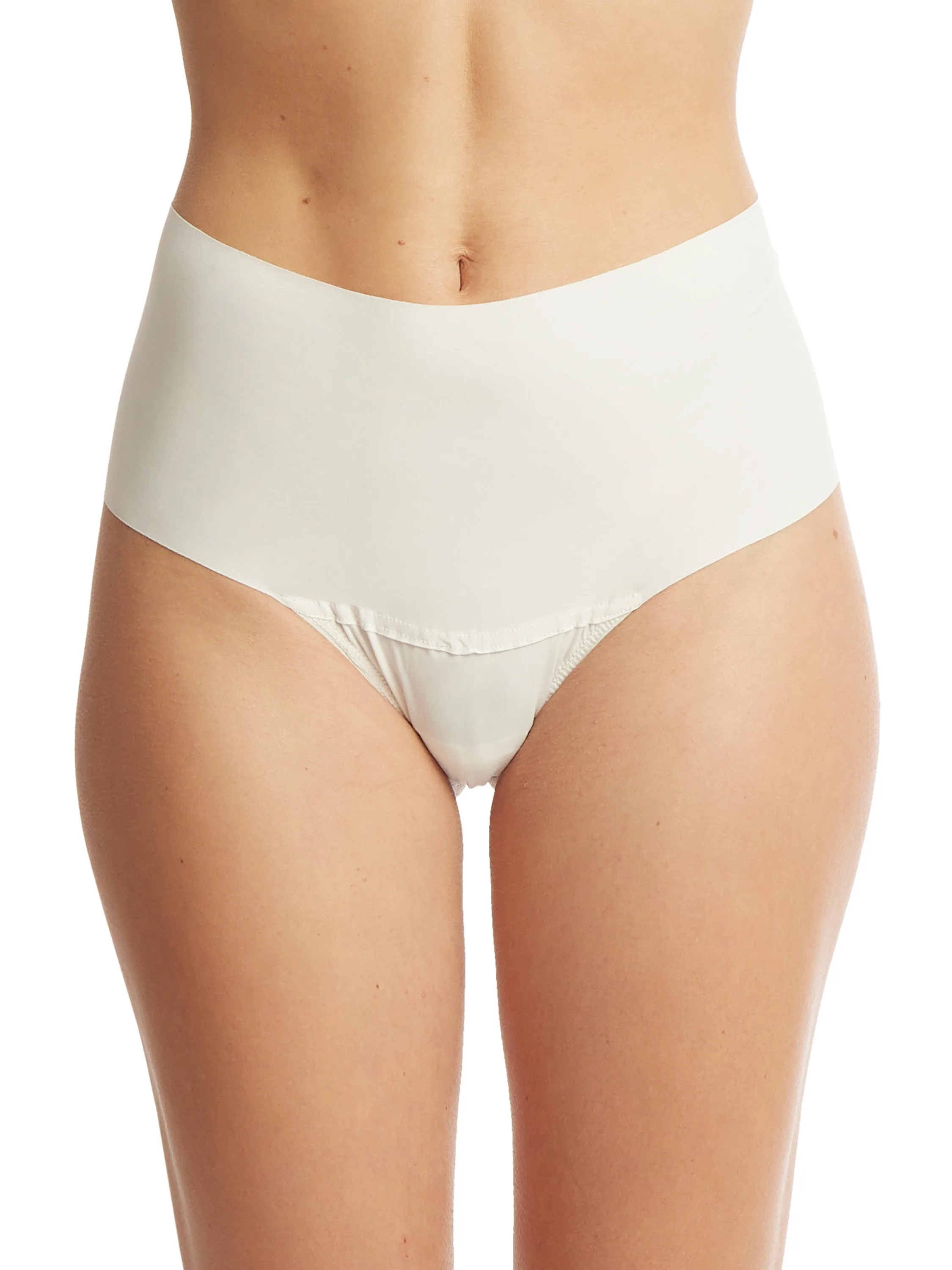 BreatheSoft® High Rise Thong Linen White Sale sold by Hanky Panky product image thumbnail 2