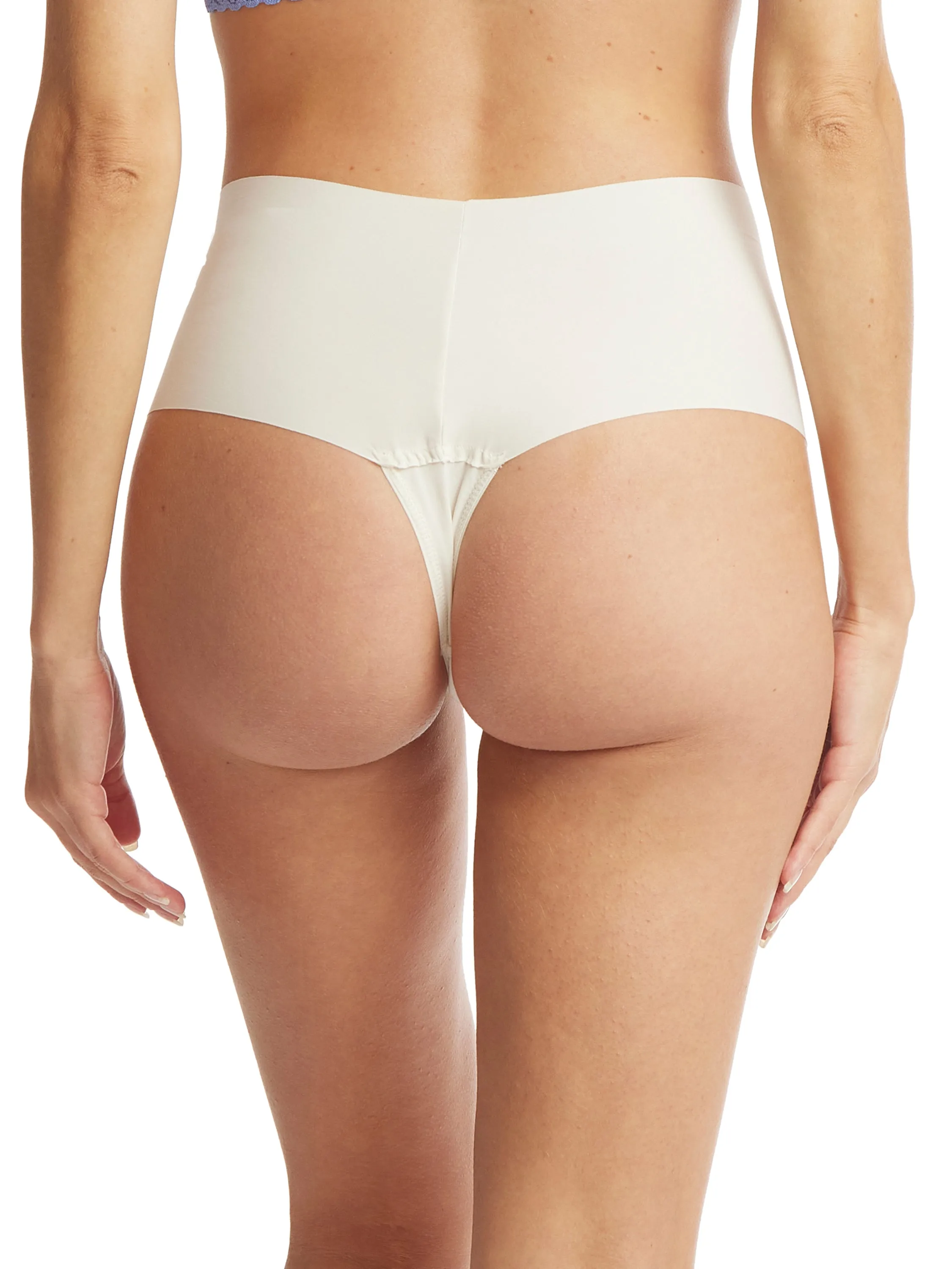 BreatheSoft® High Rise Thong Linen White Sale sold by Hanky Panky product image thumbnail 3