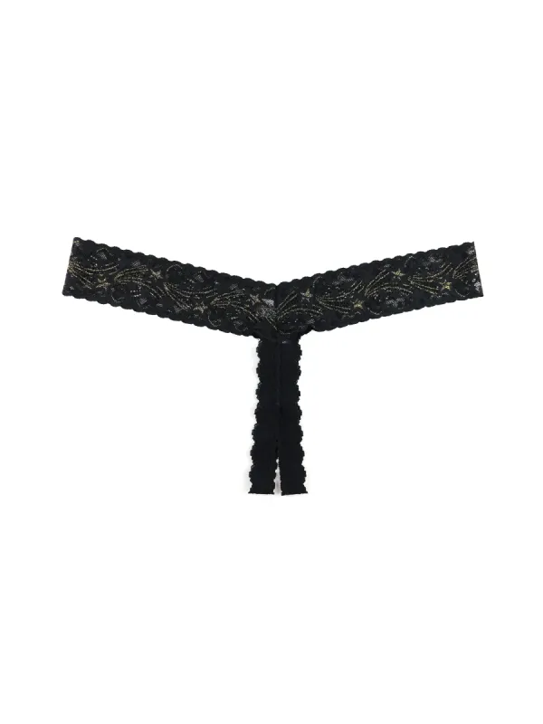 Night Fever Crotchless Thong sold by Hanky Panky