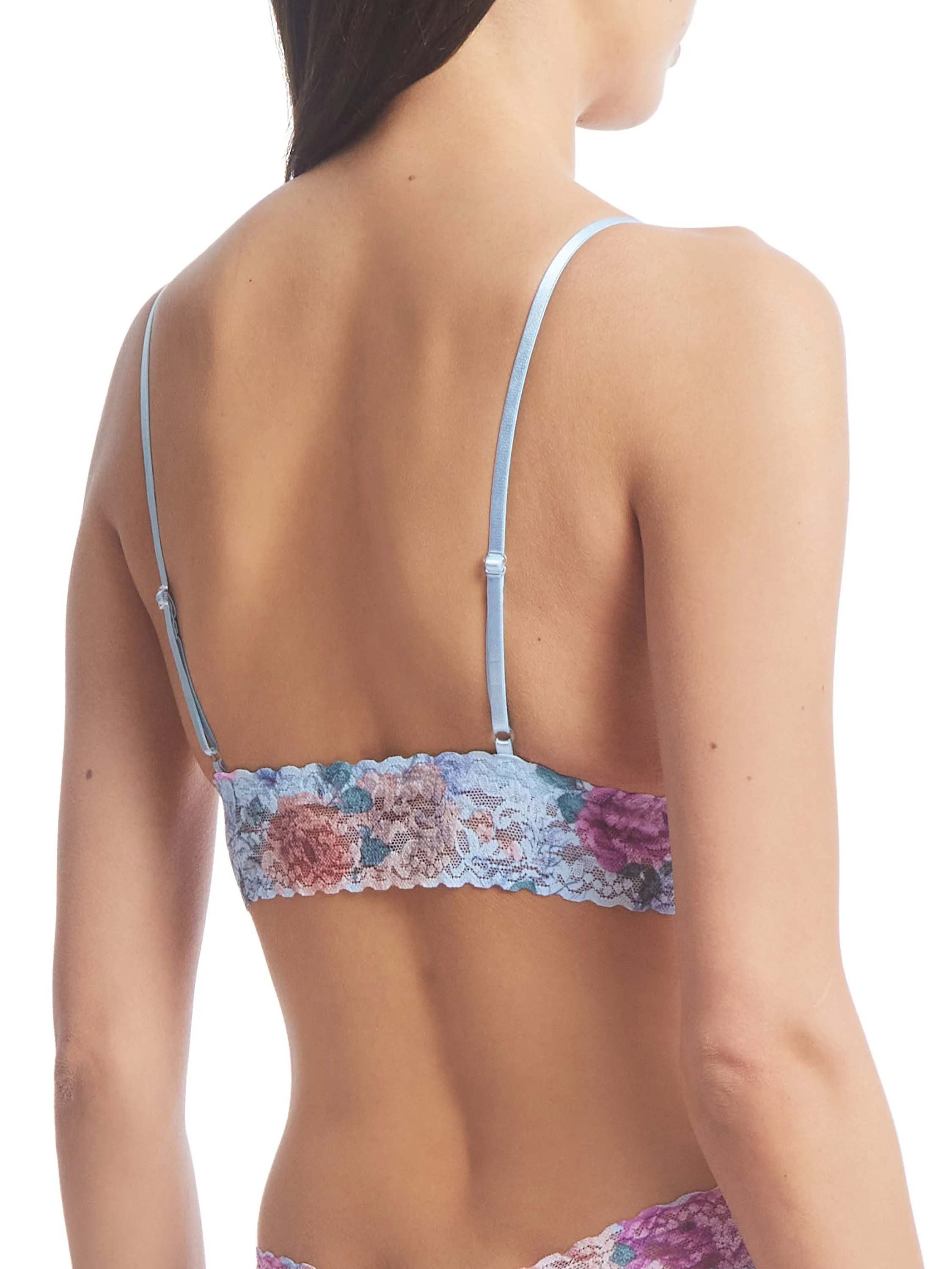 Printed Signature Lace Padded Triangle Bralette Tea For Two sold by Hanky Panky product image thumbnail 3